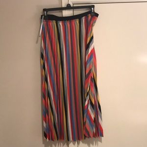 Pleated multicolor skirt